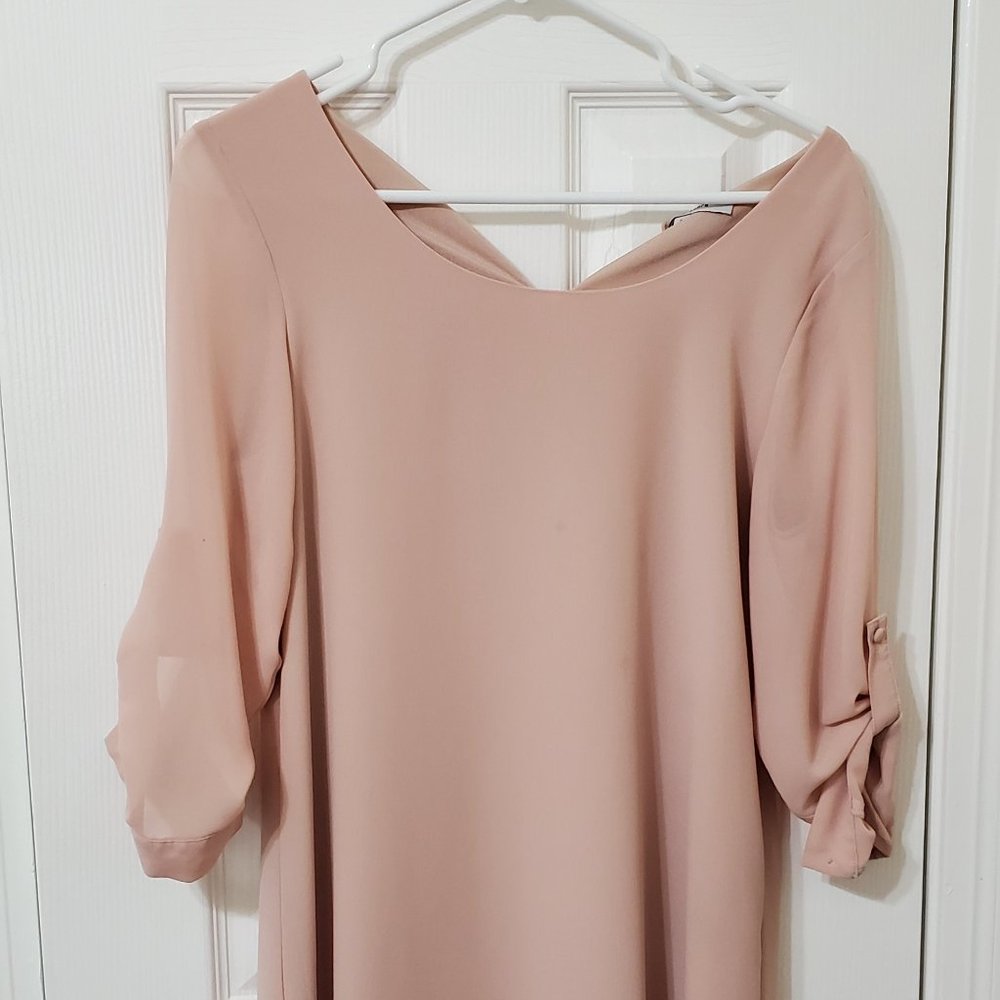 3/4 sleeve shift dress